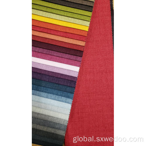 Linen Looking Fabric Textile Multiple Colors Linen Polyester Fabric for Sofa Furniture Factory